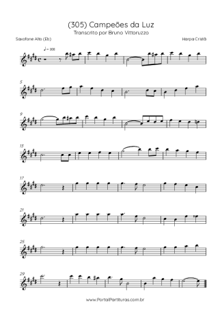 Harpa Cristã (305) Campeões Da Luz score for Alto Saxophone
