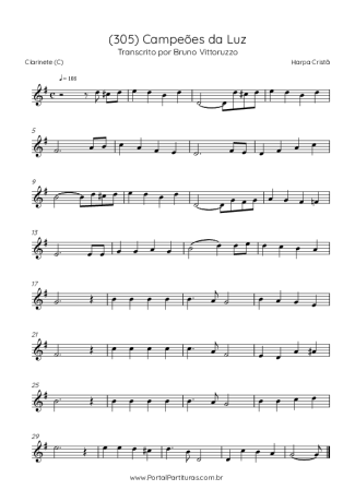 Harpa Cristã (305) Campeões Da Luz score for Clarinet (C)