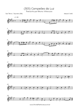 Harpa Cristã (305) Campeões Da Luz score for Tenor Saxophone Soprano (Bb)