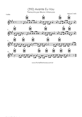 Harpa Cristã (310) Avante Eu Vou score for Acoustic Guitar