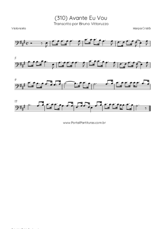 Harpa Cristã (310) Avante Eu Vou score for Cello