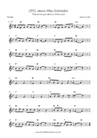 Harpa Cristã (311) Jesus Meu Salvador score for Keyboard