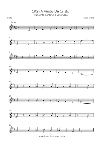 Harpa Cristã (312) A Vinda De Cristo score for Harmonica