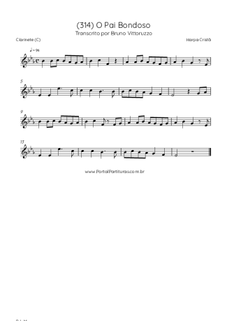 Harpa Cristã (314) O Pai Bondoso score for Clarinet (C)