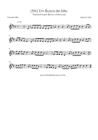 Harpa Cristã (316) Em Busca De Sião score for Clarinet (Bb)