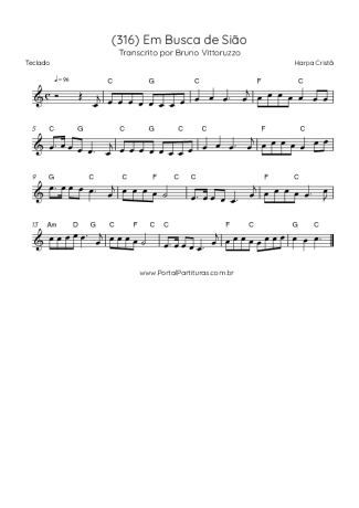 Harpa Cristã (316) Em Busca De Sião score for Keyboard