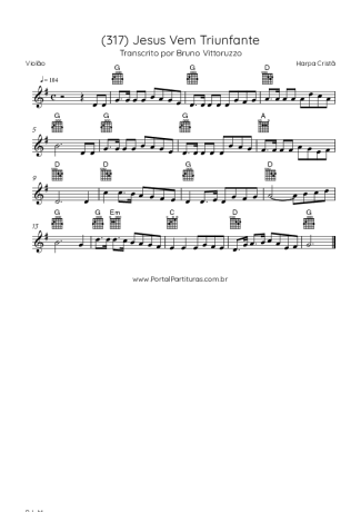 Harpa Cristã  score for Acoustic Guitar