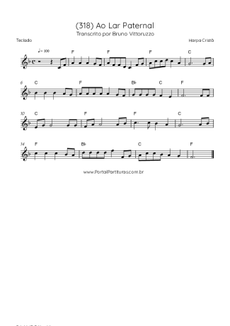 Harpa Cristã (318) Ao Lar Paternal score for Keyboard