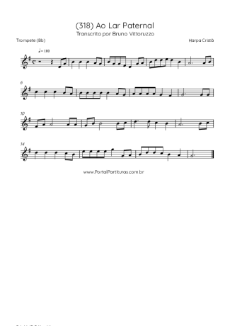 Harpa Cristã (318) Ao Lar Paternal score for Trumpet
