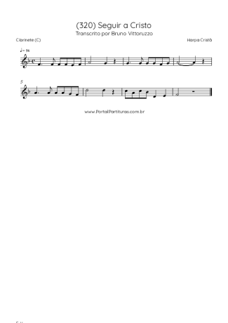 Harpa Cristã (320) Seguir A Cristo score for Clarinet (C)