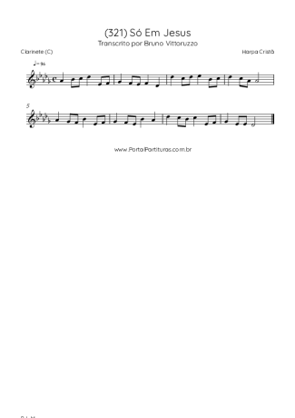 Harpa Cristã (321) Só Em Jesus score for Clarinet (C)