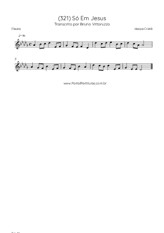 Harpa Cristã (321) Só Em Jesus score for Flute
