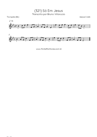 Harpa Cristã (321) Só Em Jesus score for Trumpet