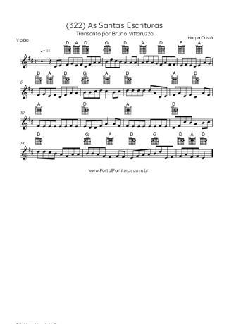 Harpa Cristã (322) As Santas Escrituras score for Acoustic Guitar