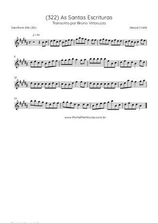 Harpa Cristã (322) As Santas Escrituras score for Alto Saxophone