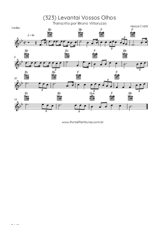 Harpa Cristã (323) Levantai Vossos Olhos score for Acoustic Guitar