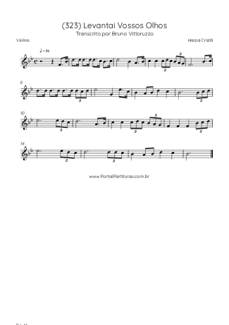 Harpa Cristã (323) Levantai Vossos Olhos score for Violin