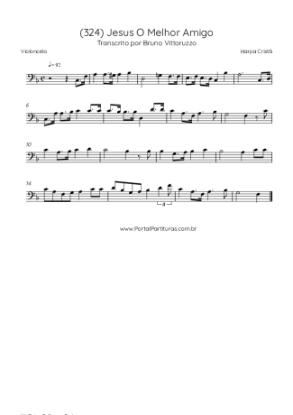 Harpa Cristã (324) Jesus O Melhor Amigo score for Cello