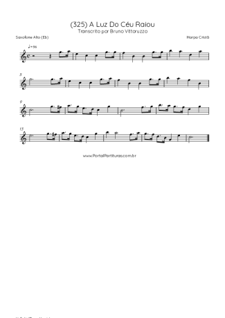 Harpa Cristã (325) A Luz Do Céu Raiou score for Alto Saxophone