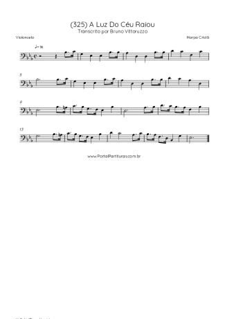 Harpa Cristã (325) A Luz Do Céu Raiou score for Cello