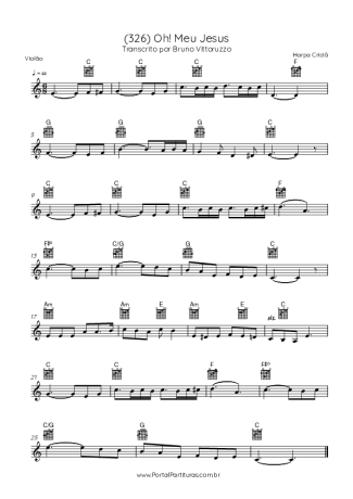 Harpa Cristã (326) Oh! Meu Jesus score for Acoustic Guitar