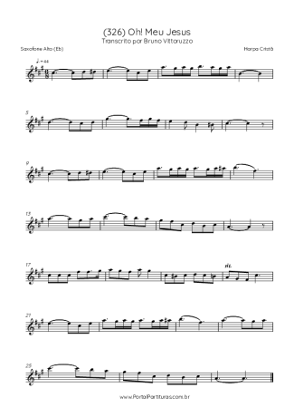 Harpa Cristã (326) Oh! Meu Jesus score for Alto Saxophone