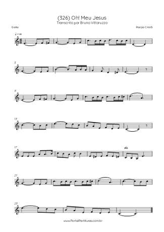 Harpa Cristã (326) Oh! Meu Jesus score for Flute