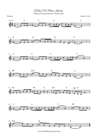 Harpa Cristã (326) Oh! Meu Jesus score for Keyboard