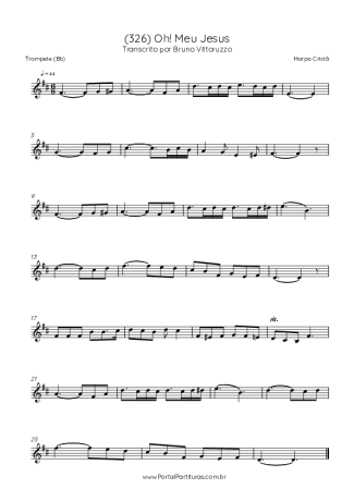 Harpa Cristã (326) Oh! Meu Jesus score for Trumpet