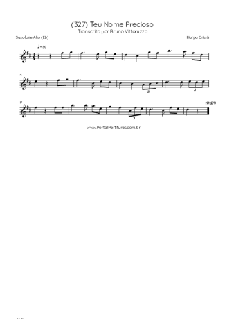 Harpa Cristã (327) Teu Nome Precioso score for Alto Saxophone