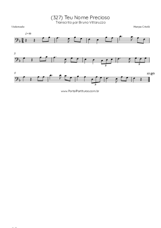 Harpa Cristã (327) Teu Nome Precioso score for Cello