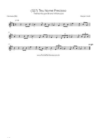 Harpa Cristã (327) Teu Nome Precioso score for Clarinet (Bb)