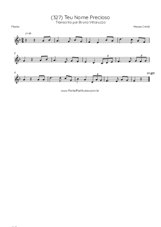 Harpa Cristã (327) Teu Nome Precioso score for Flute