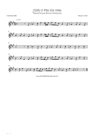 Harpa Cristã (328) O Pão Da Vida score for Clarinet (Bb)