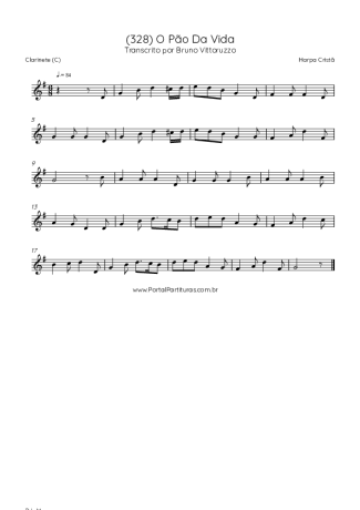 Harpa Cristã (328) O Pão Da Vida score for Clarinet (C)