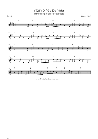 Harpa Cristã (328) O Pão Da Vida score for Keyboard
