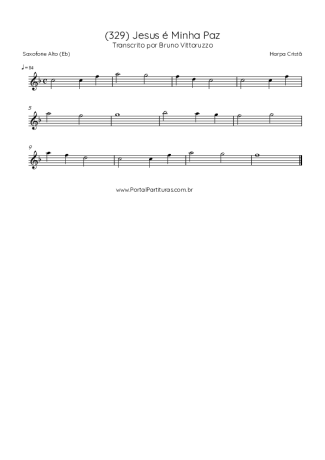 Harpa Cristã (329) Jesus é Minha Paz score for Alto Saxophone