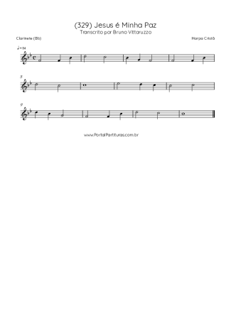 Harpa Cristã (329) Jesus é Minha Paz score for Clarinet (Bb)