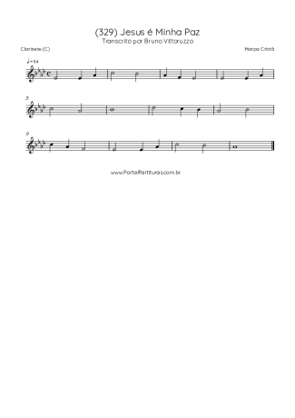 Harpa Cristã (329) Jesus é Minha Paz score for Clarinet (C)