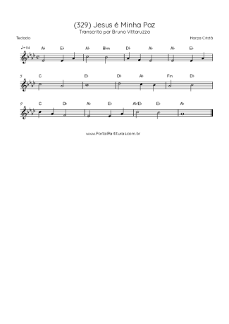 Harpa Cristã (329) Jesus é Minha Paz score for Keyboard