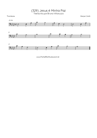 Harpa Cristã (329) Jesus é Minha Paz score for Trombone