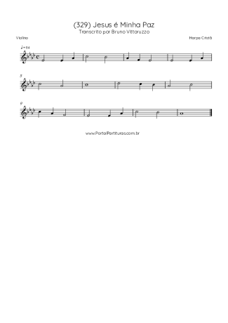 Harpa Cristã (329) Jesus é Minha Paz score for Violin