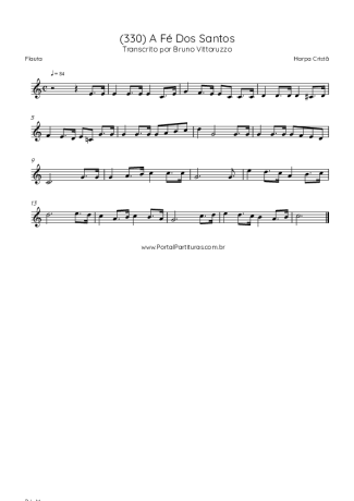 Harpa Cristã (330) A Fé Dos Santos score for Flute