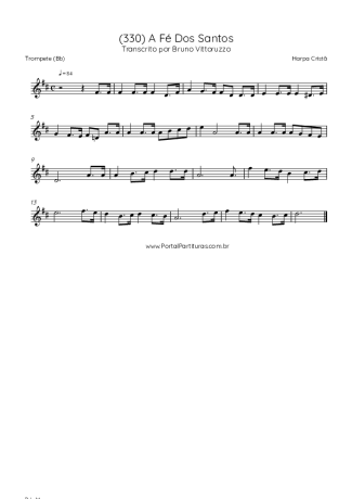 Harpa Cristã (330) A Fé Dos Santos score for Trumpet