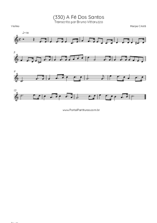Harpa Cristã (330) A Fé Dos Santos score for Violin