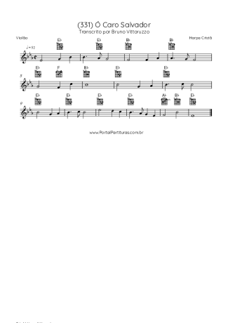 Harpa Cristã (331) Ó Caro Salvador score for Acoustic Guitar