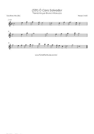 Harpa Cristã (331) Ó Caro Salvador score for Alto Saxophone