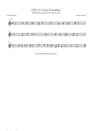 Harpa Cristã (331) Ó Caro Salvador score for Clarinet (Bb)