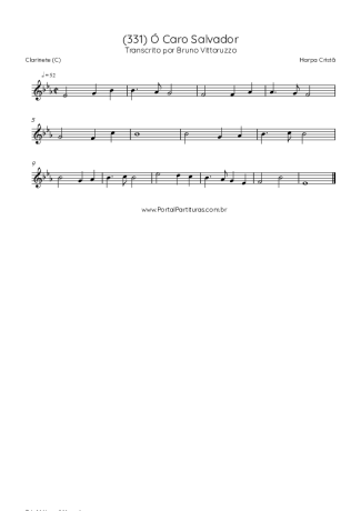 Harpa Cristã (331) Ó Caro Salvador score for Clarinet (C)