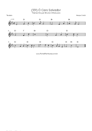 Harpa Cristã (331) Ó Caro Salvador score for Keyboard